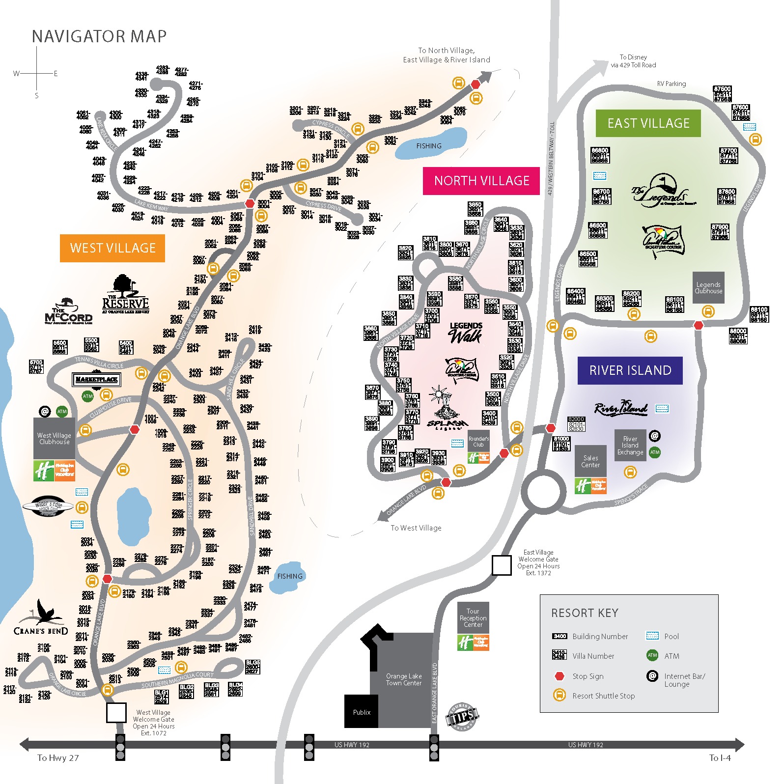 Orange lake resort map