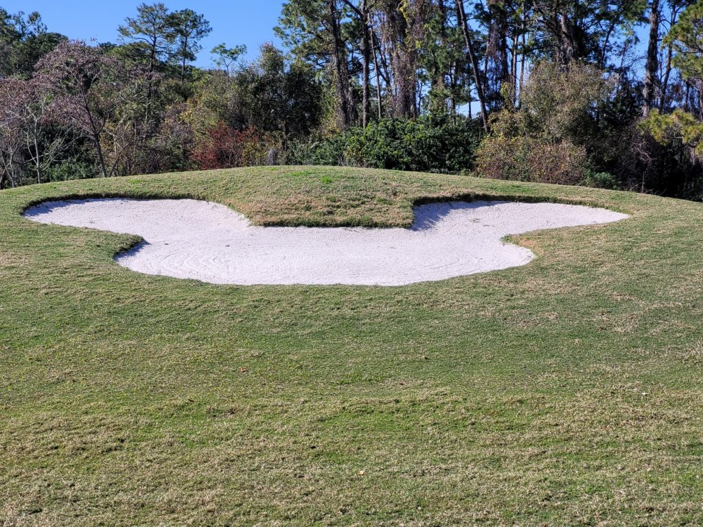 Mickey Shaped Sand Trap at Disney's Saratoga Springs