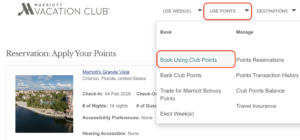 Go to the Book Using Points Section