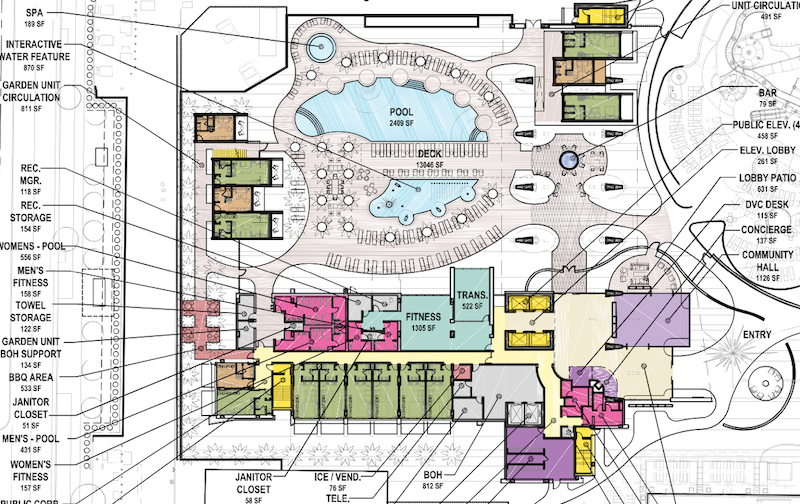 Siteplan of The Villas at Disneyland Hotel 