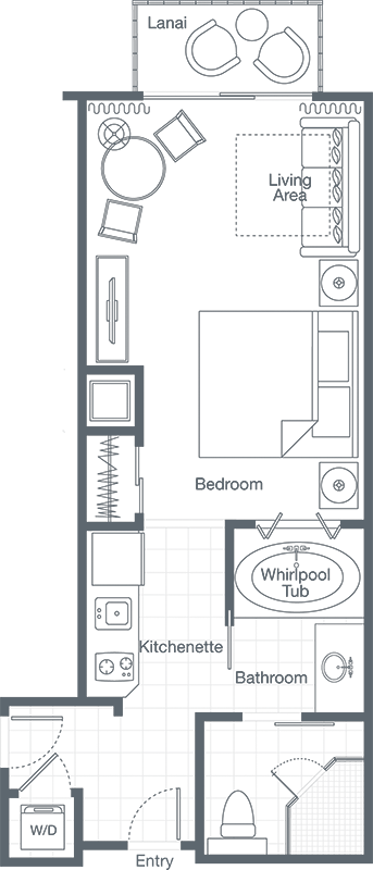 Studio Premium Villa Floor Plan - WKORN