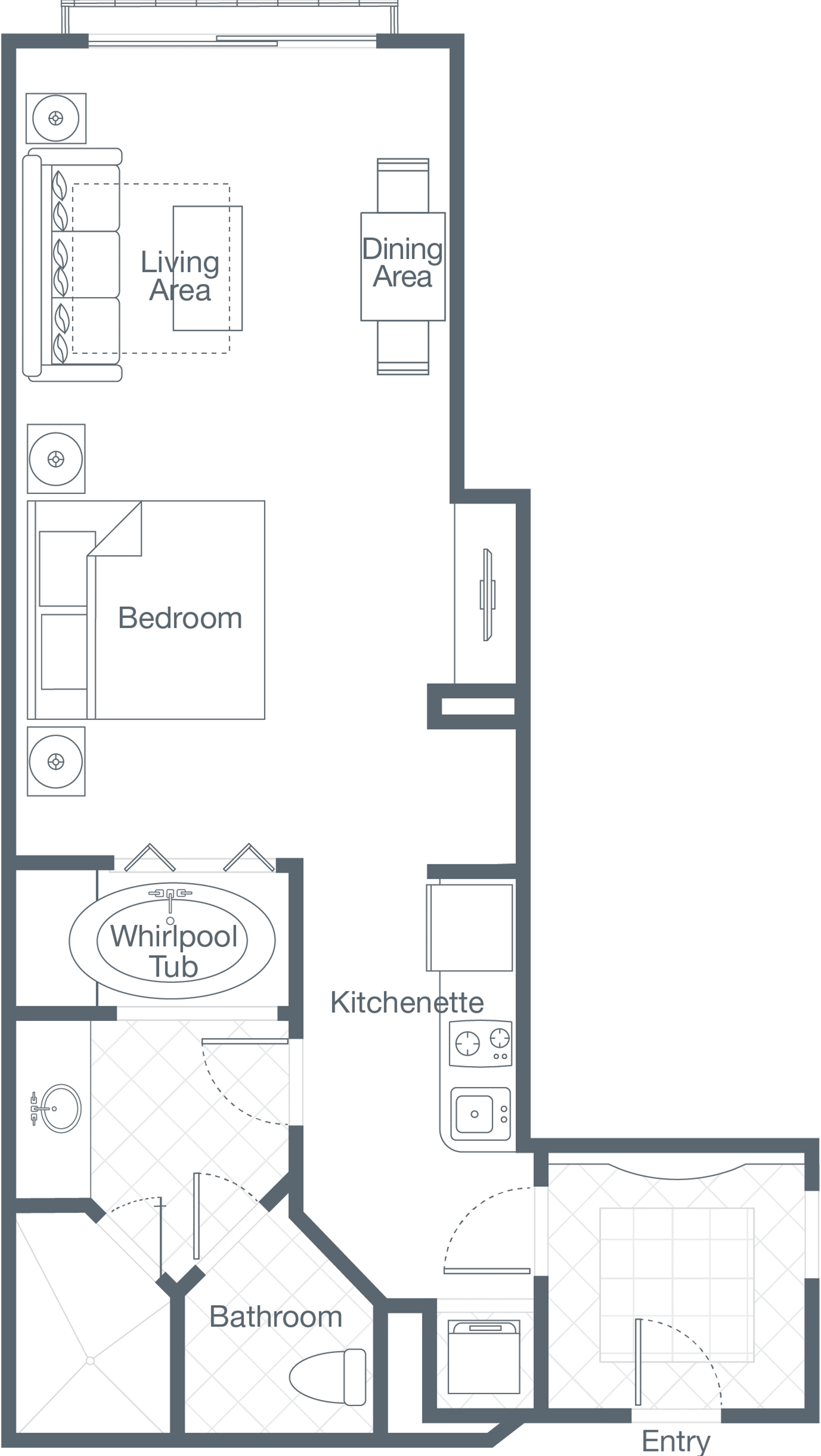 Studio Premium Villa Floor Plan - WKORV