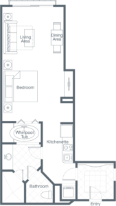 WKORV Studio Premium Floor Plan