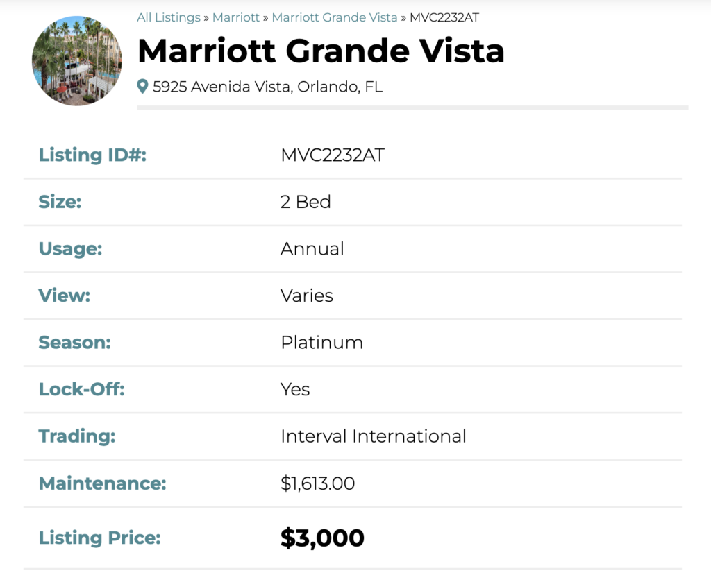 Marriott Grande Vista 2 Bed Platinum