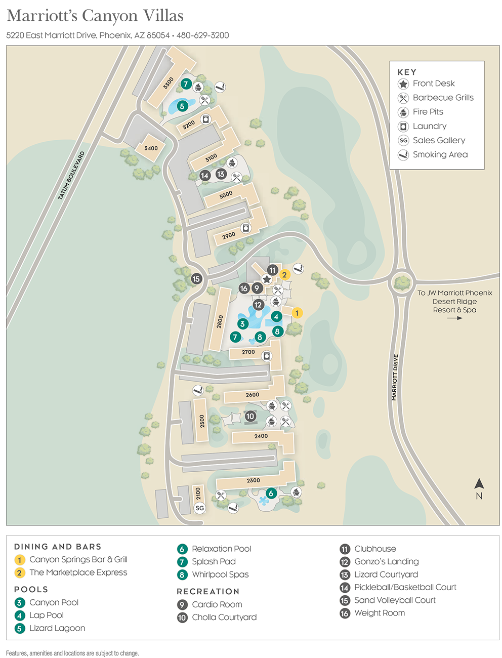 Marriott Canyon Villas Resort Map