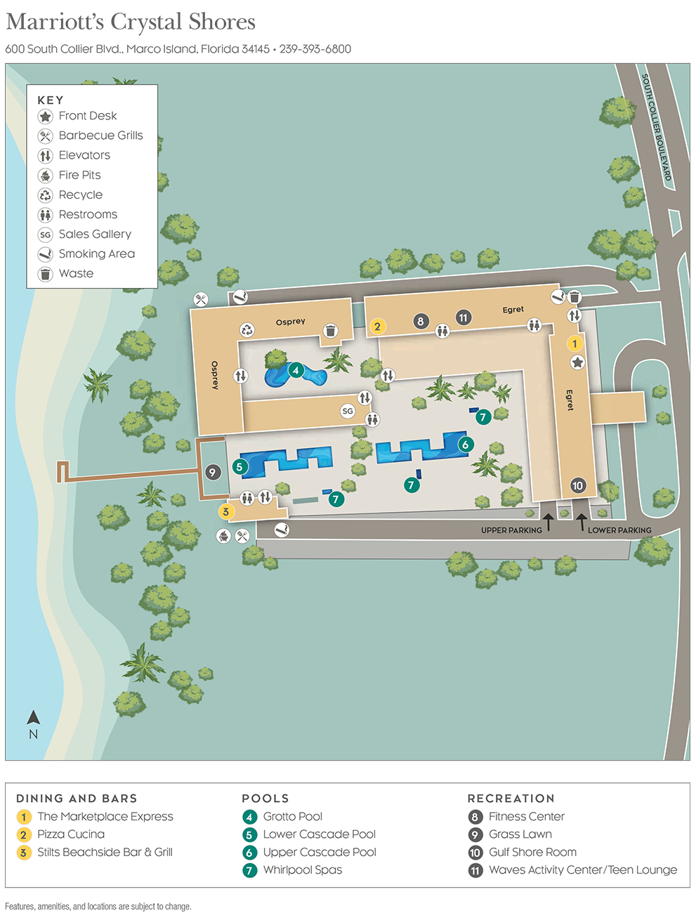 Marriott Crystal Shores Resort Map