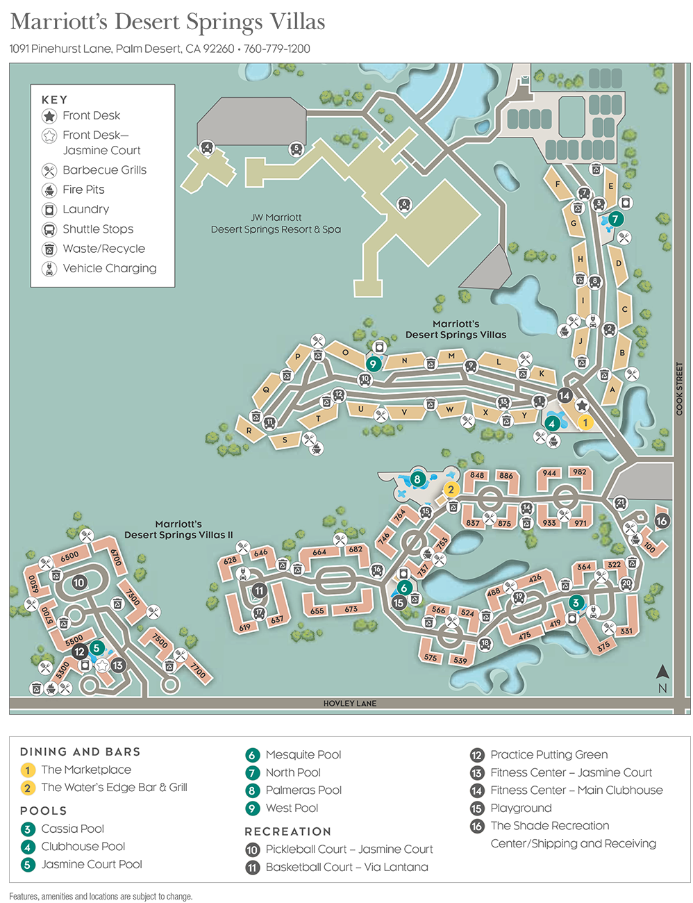 Marriott Desert Springs Resort Map