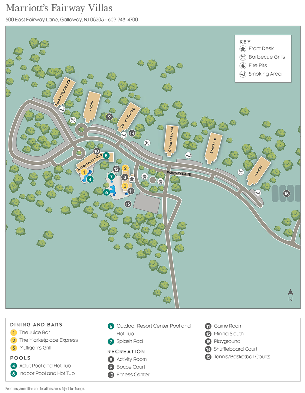Marriott Fairway Villas Resort Map