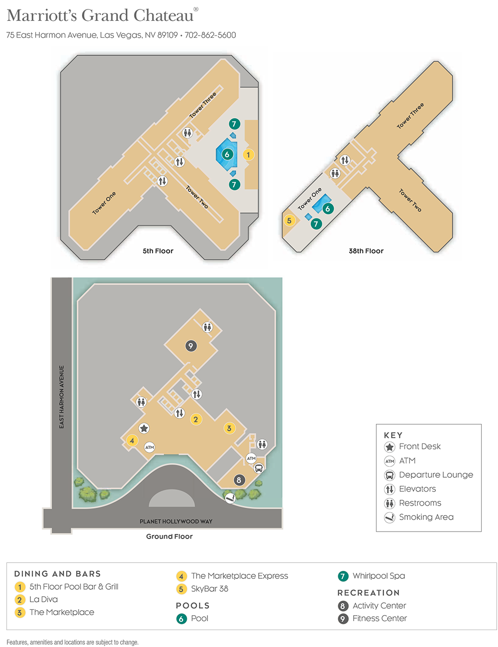 Marriott Grand Chateau Resort Map