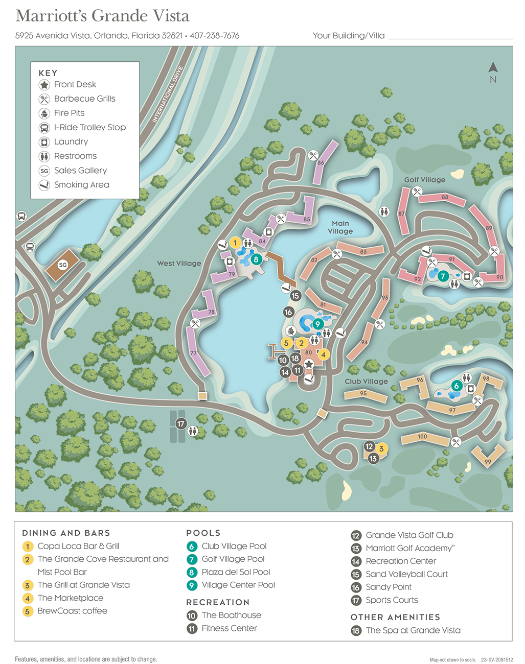 Marriott Grande Vista Resort Map