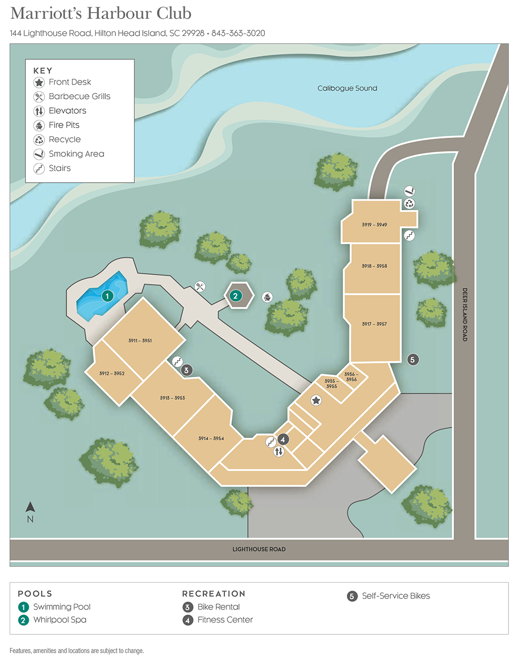 Marriott Harbour Club Resort Map