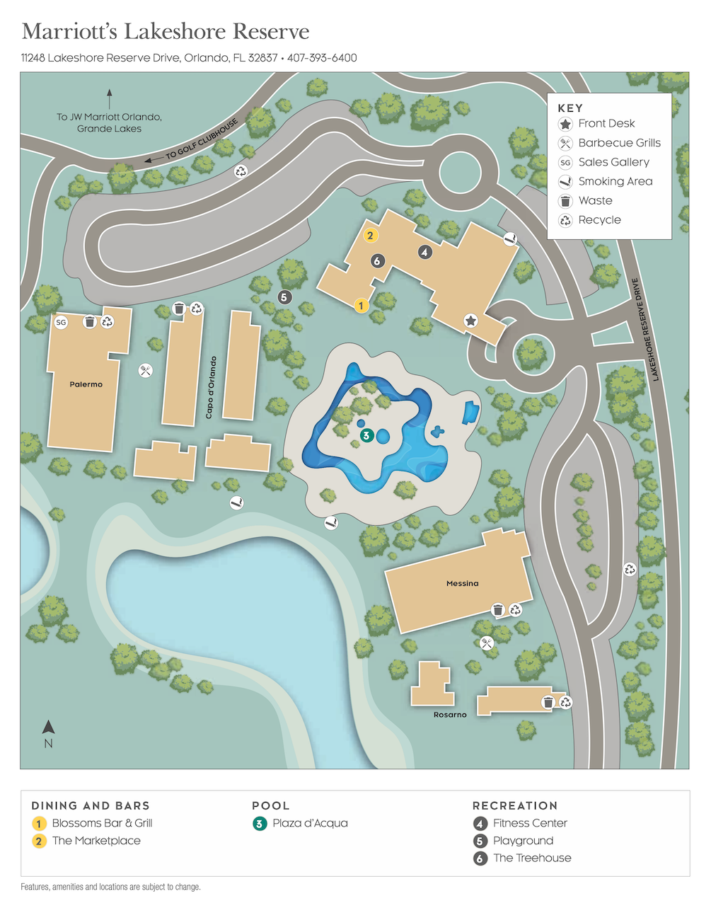 Marriott Lakeshore Reserve Resort Map