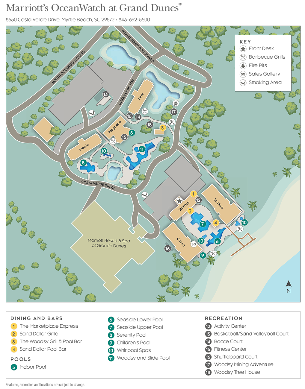 Marriott Ocean Watch Resort Map