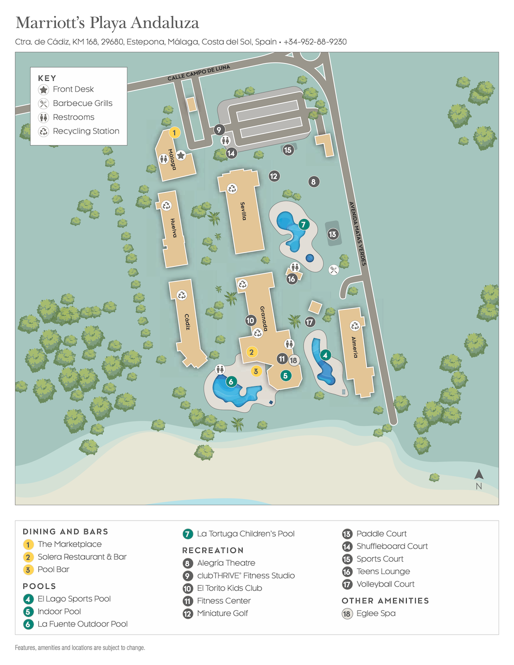 Marriott Playa Andaluza Resort Map