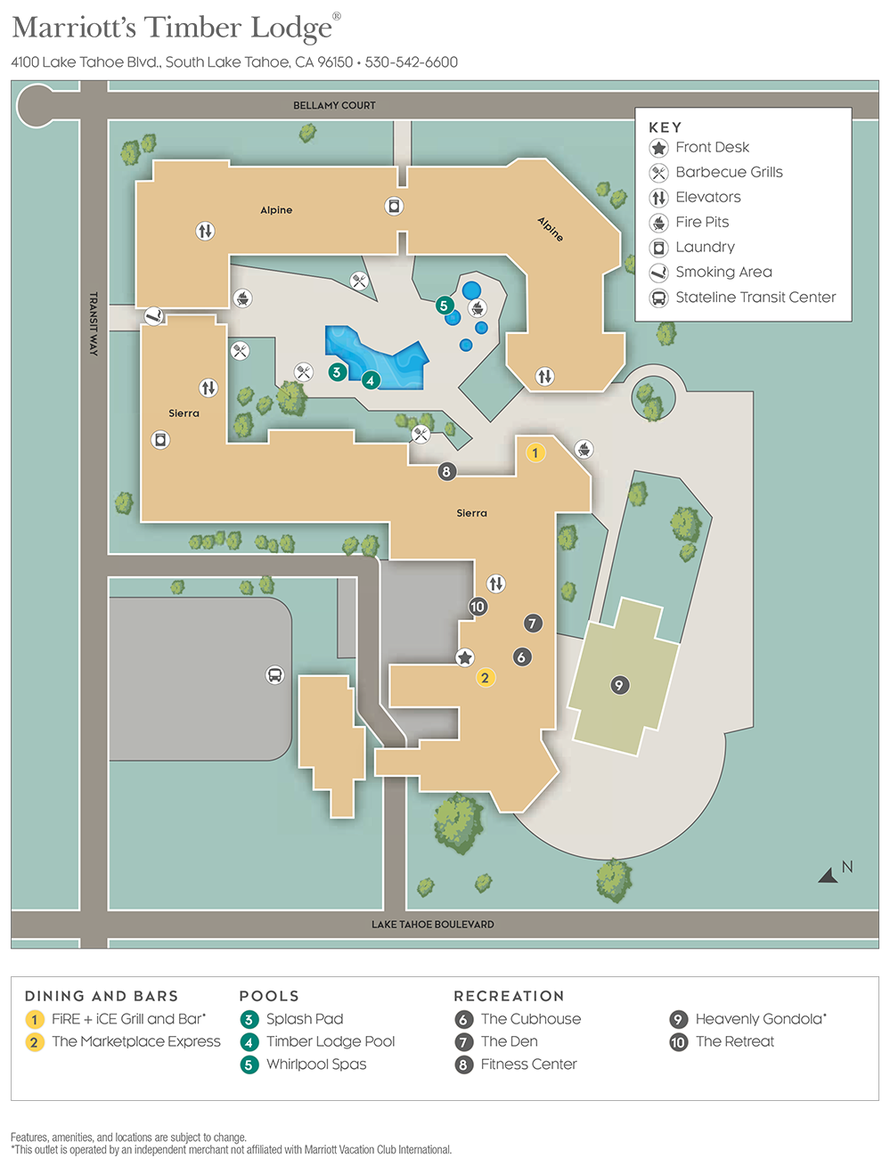 Marriott Timber Lodge Resort Map