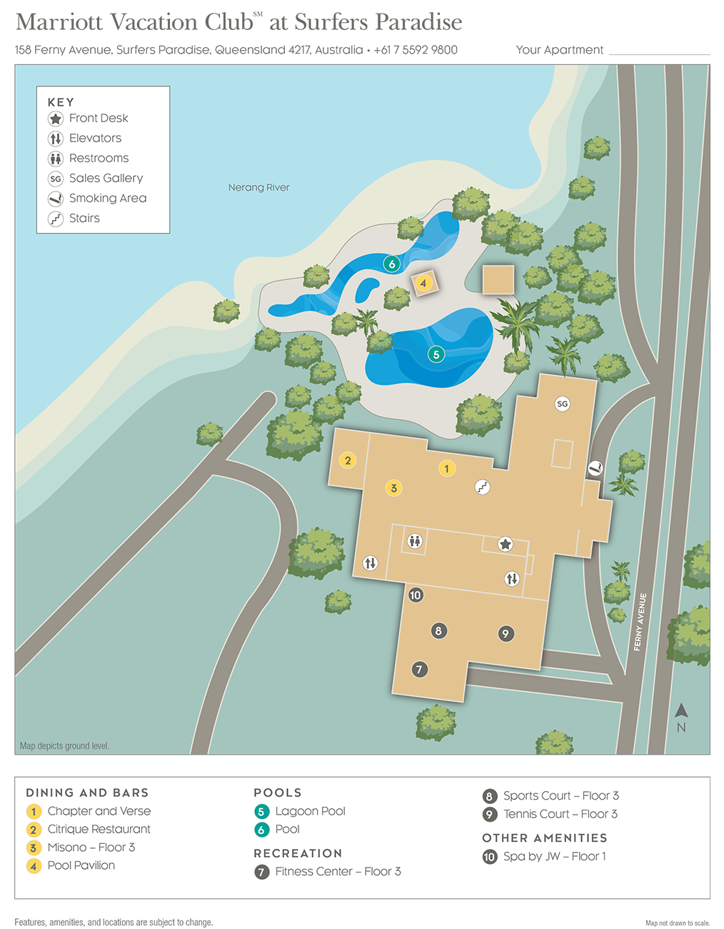 Marriott Vacation Club at Surfers Paradise Resort Map