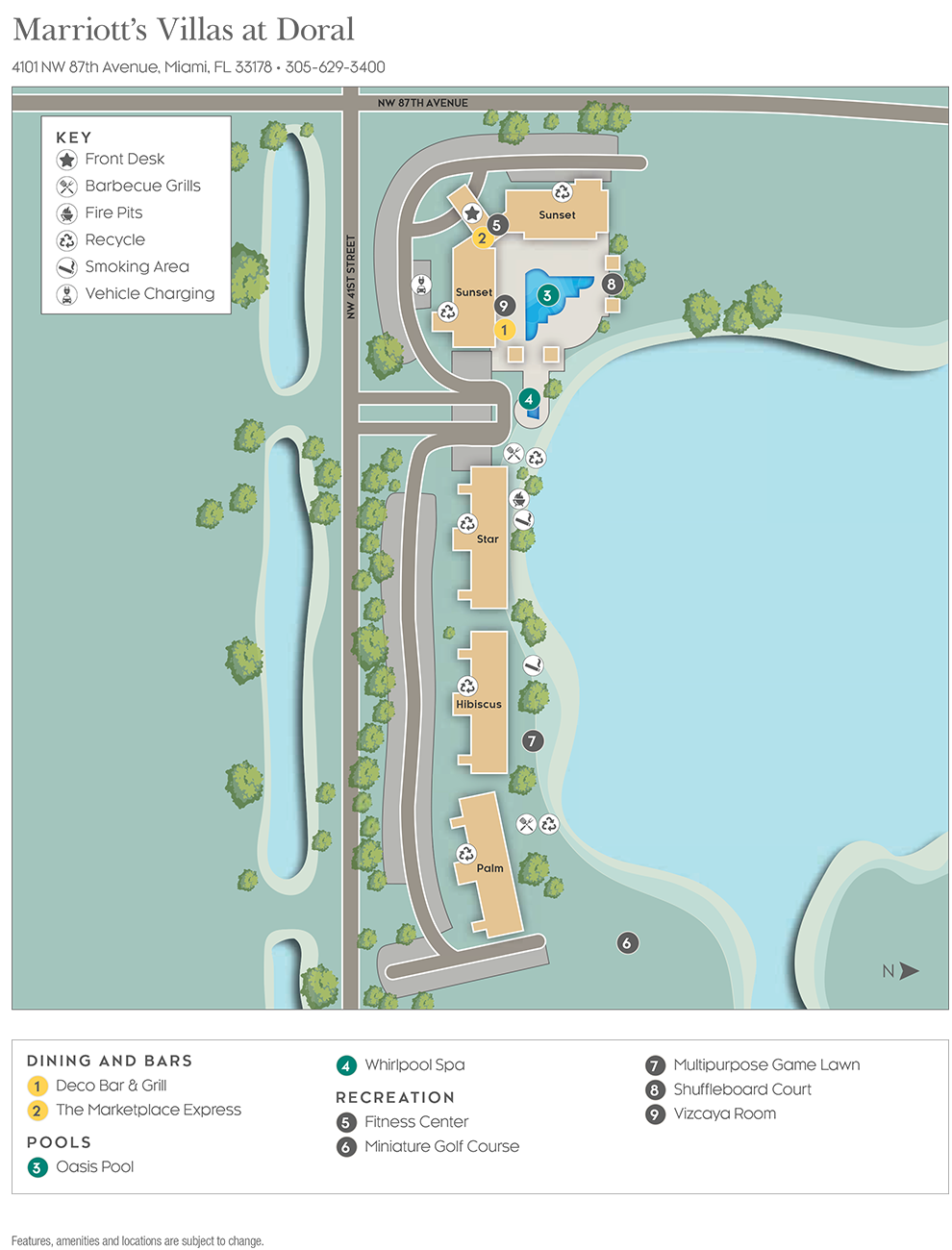 Marriott Villas at Doral Resort Map