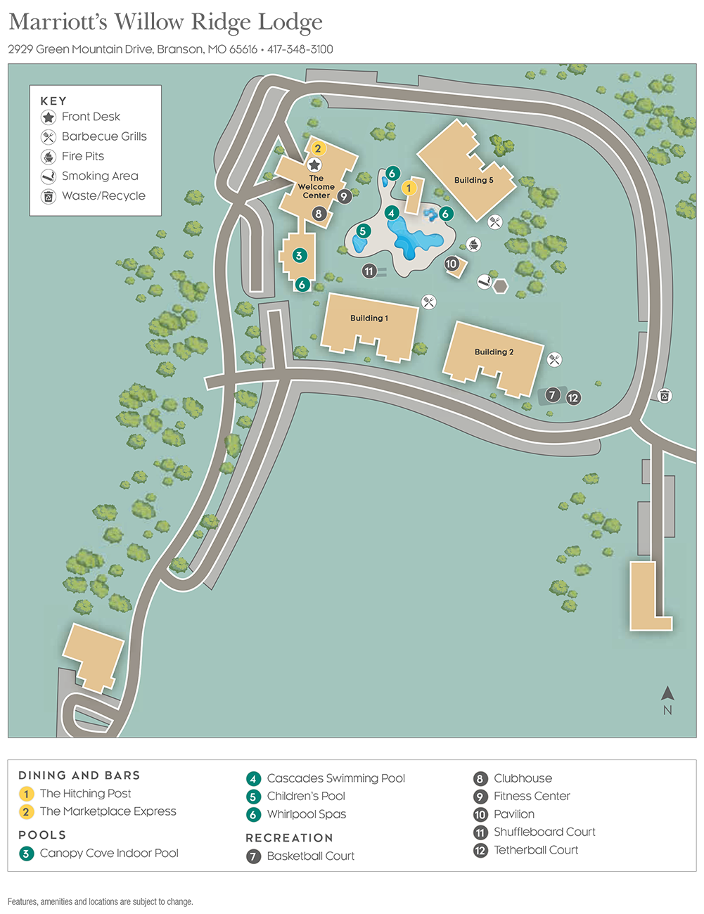 Marriott Willow Ridge Resort Map