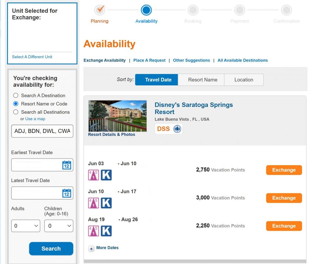 DVC Resort Availability - Interval International