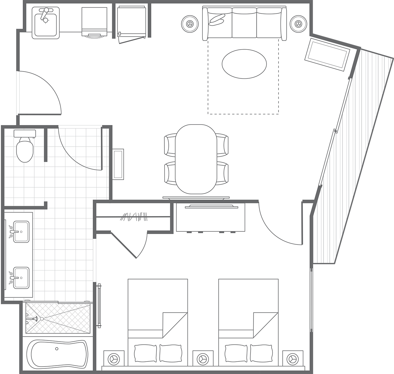 MVC Waikiki floorplan 1brDbl