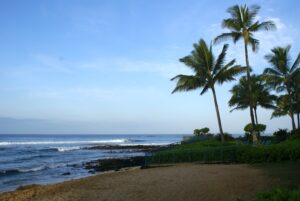 The beach outside Marriott's Waiohai Beach Club - Bethany Weeks