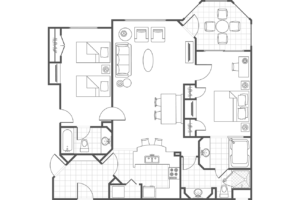 Grande Vista dedicated 2 Bedroom floor plan
