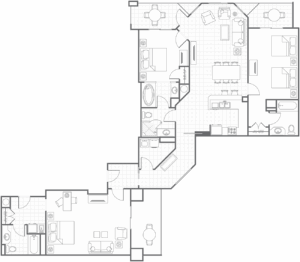 Aruba Surf Club 3 Bedroom Floor Plan