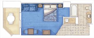 Aruba Surf Club Typical Studio Floor Plan