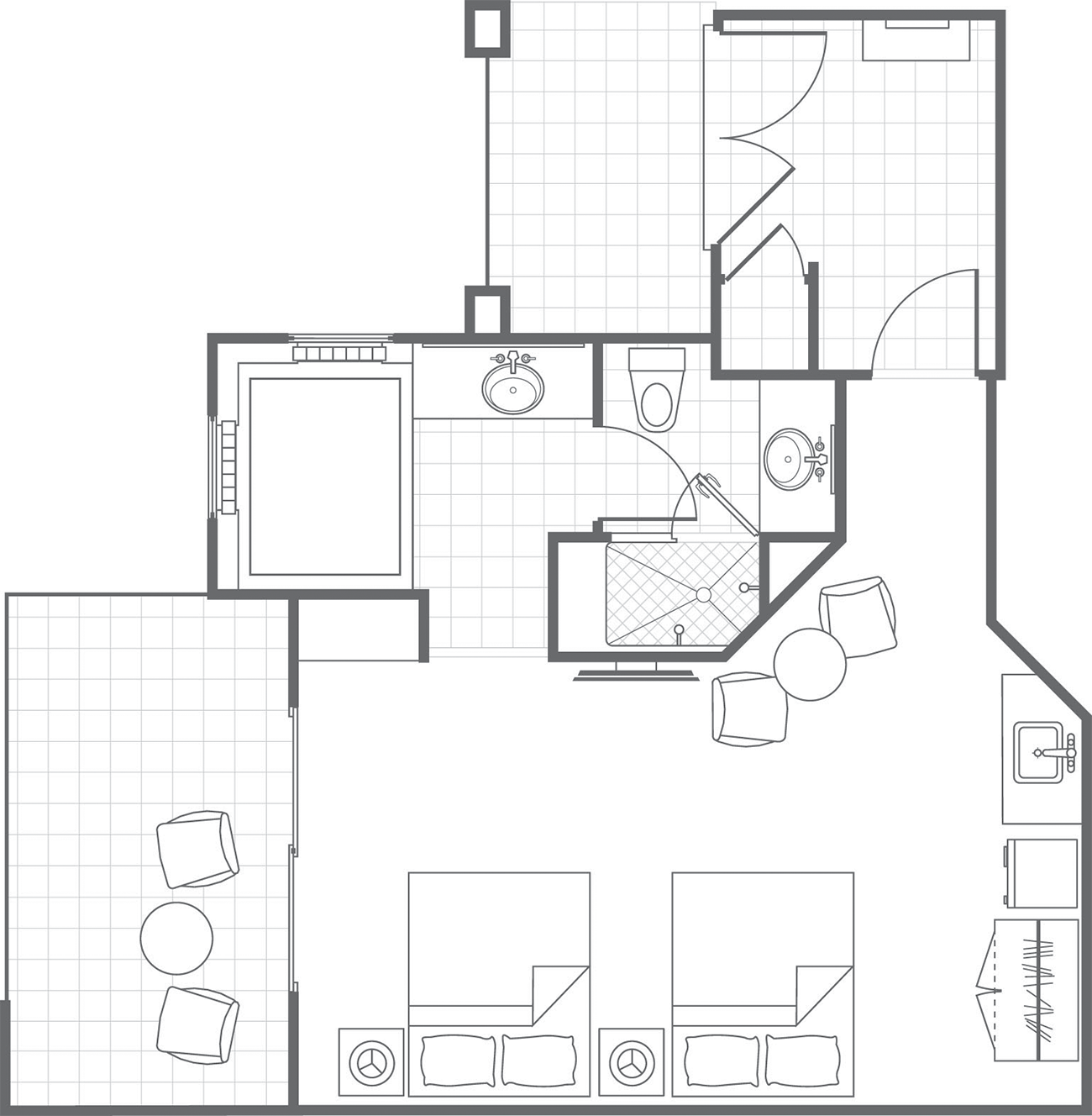 Marriott Desert Springs 1 Studio floor plan
