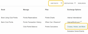Accessing the hotel booking tool