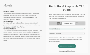 Book hotel stays with Club Points