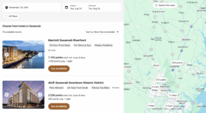 Hotel search results