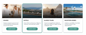Select Hotels option in Marriott dashboard
