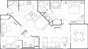 Newport Coast Villas 2 Bedroom Villa Floor Plan