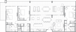 Crystal Shores Three Bedroom Penthouse floor plan