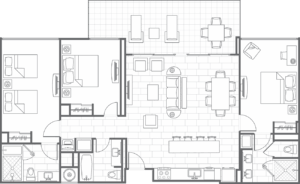 Crystal Shores Three-Bedroom Villa Floor plan