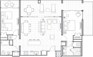 Crystal Shores Typical Two-Bedroom Villa floor plan