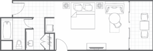 Kauai Beach Club Guestroom Floor Plan