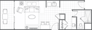 Kauai Beach Club Typical Parlor floor plan