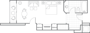 Ocean Pointe Typical Guestroom Floor Plan