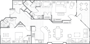 Grande Ocean 2 bedroom floor plan