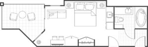 Desert Springs 2 Studio Floor Plan