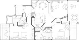 Desert Springs 2 Two Bedroom Floor Plan