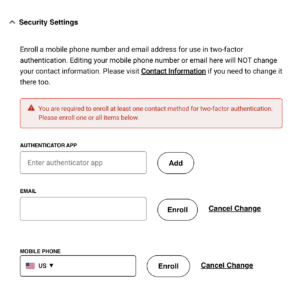 Enroll 2fa - Marriott owner website