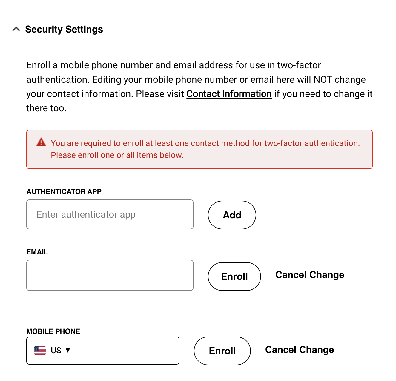 Enroll 2fa - Marriott owner website