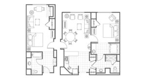 Grand Chateau Two-Bedroom Villa (Kings) floor plan