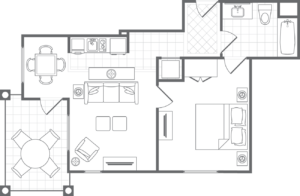Lakeshore Reserve Larger Guestroom floor plan