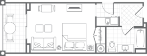 Lakeshore Reserve Typical Guestroom floor plan