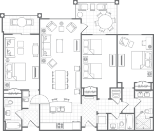 Lakeshore Reserve Typical Three-Bedroom Villa floor plan