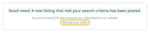 Manage Alerts Button